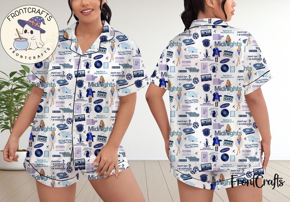 Taylor Pajama Short Set, Holiday Pajama Set, Pajama Pants