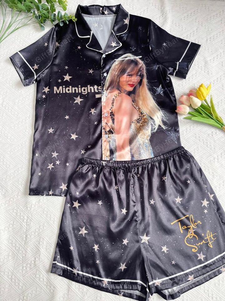 Midnight Taylo Version Black Pajama Set, Taylor Pajama Set