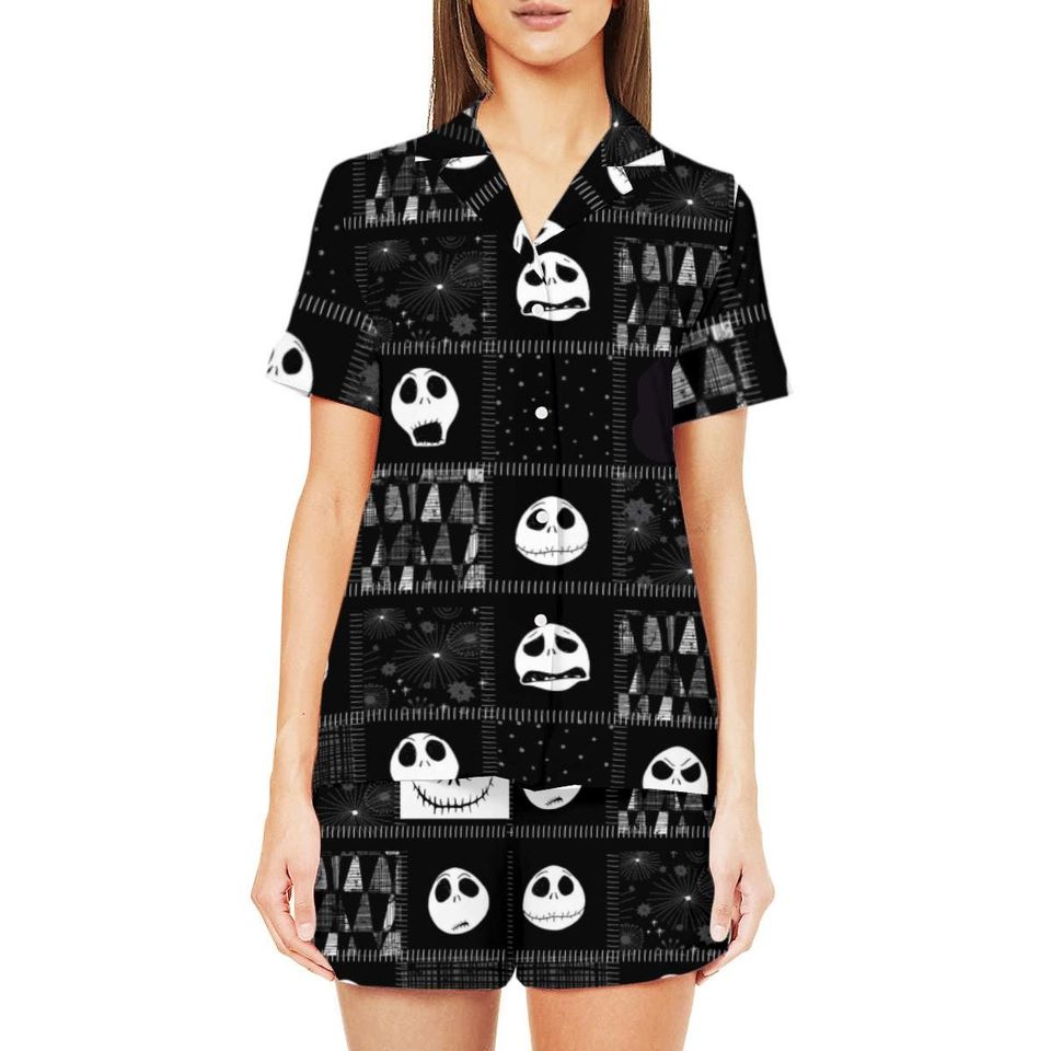 Nightmare Before Pajama Set | Jack Skellington Lounge Set | Holiday Family Pjs