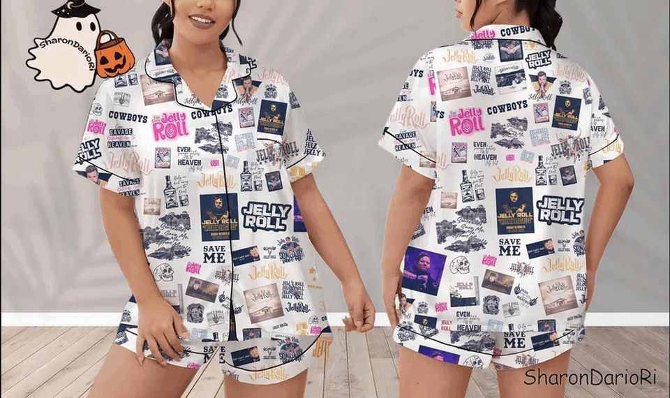 J3Lly Roll Pajama Set Country Music Sleepwear