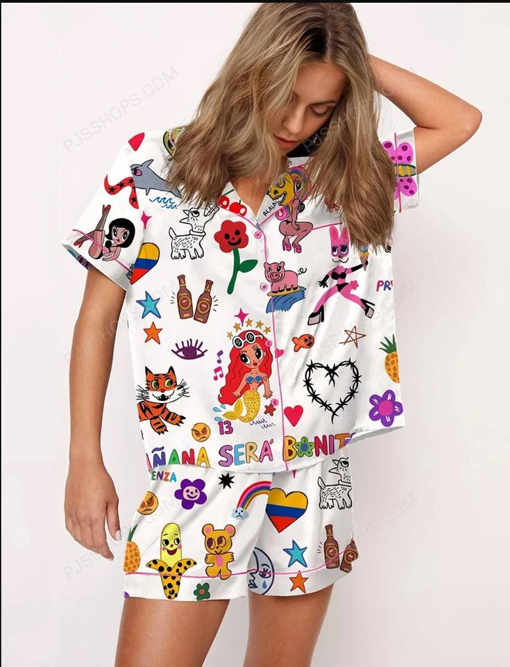Maana Ser Bonito Pajama Set Silky Soft Sleepwear Inspired By Bad Bunny'S Iconic Style