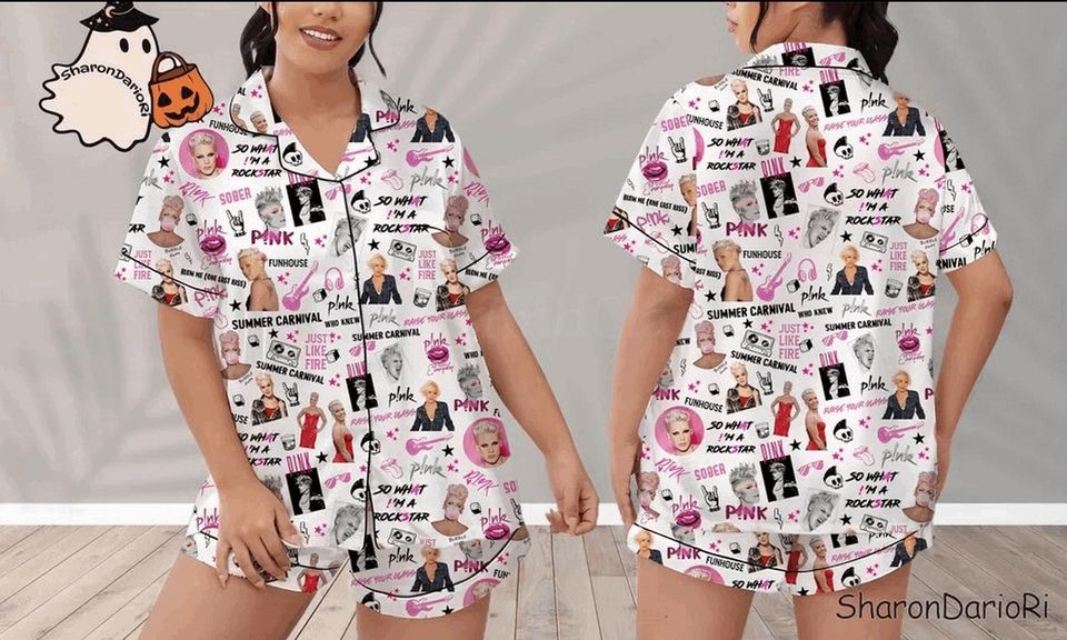 P!Nk Pajama Set Handmade Music Sleepwear Gift