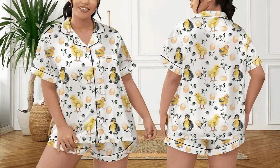 Cute Chicken Pajama Set