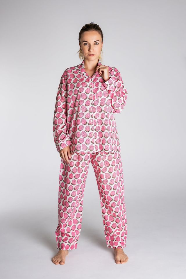 Cute Pyjama, Strawberry, Cotton Pyjama, Ultra Soft Pyjama, Summer Pajama Set