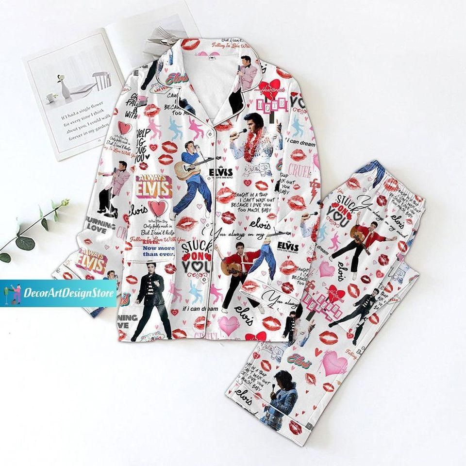 Elvis Presley Pajama Set, Elvis Presley Pajamas, Elvis Presley Pajamas