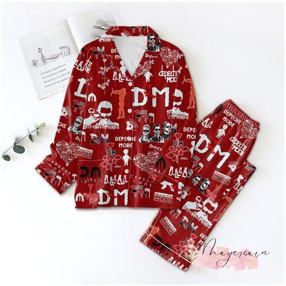 Depeche Mode Pajama Set, Depeche Mode Pyjamas, Depeche Tour Holiday Pajamas