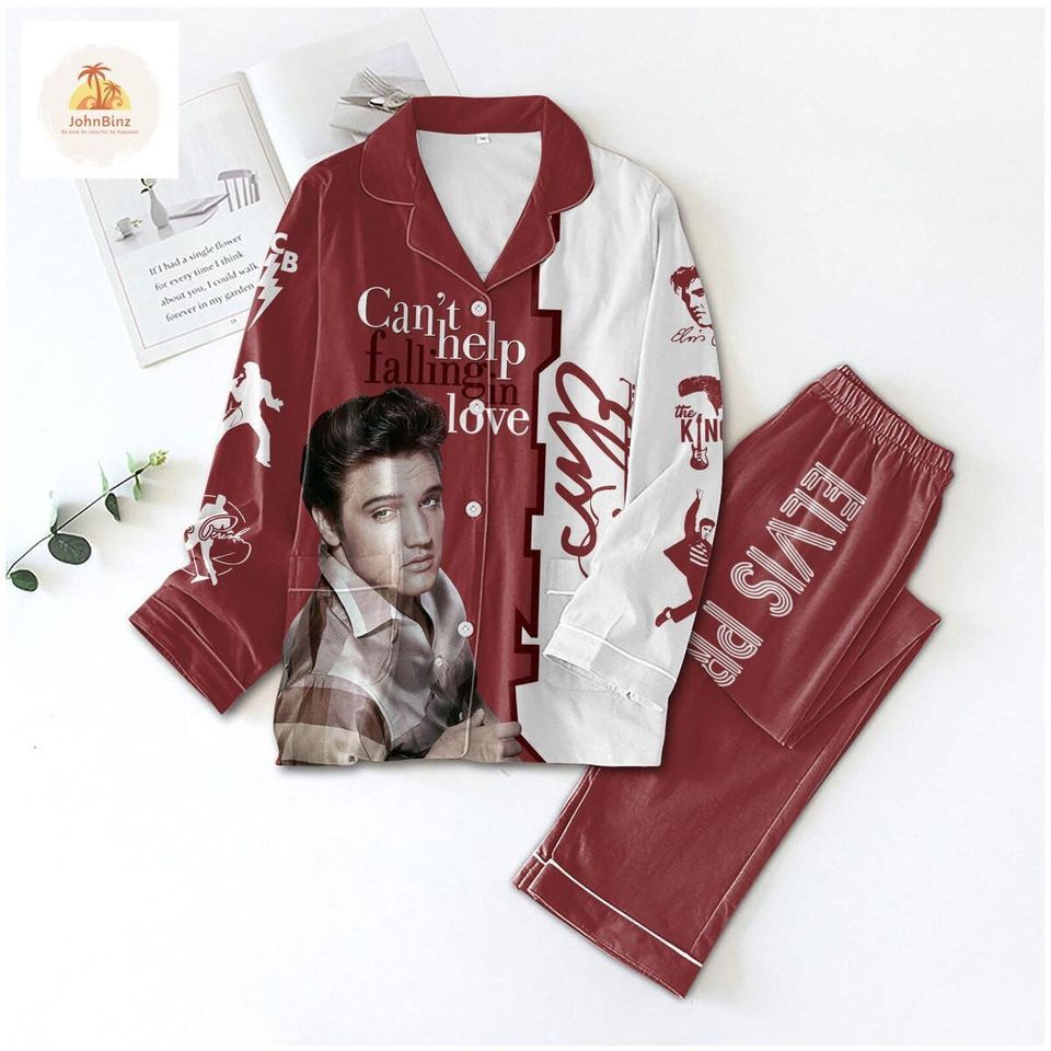 Elvis Presley Pajama Set, Elvis Presley Lover Pajamas, Elvis Pajamas