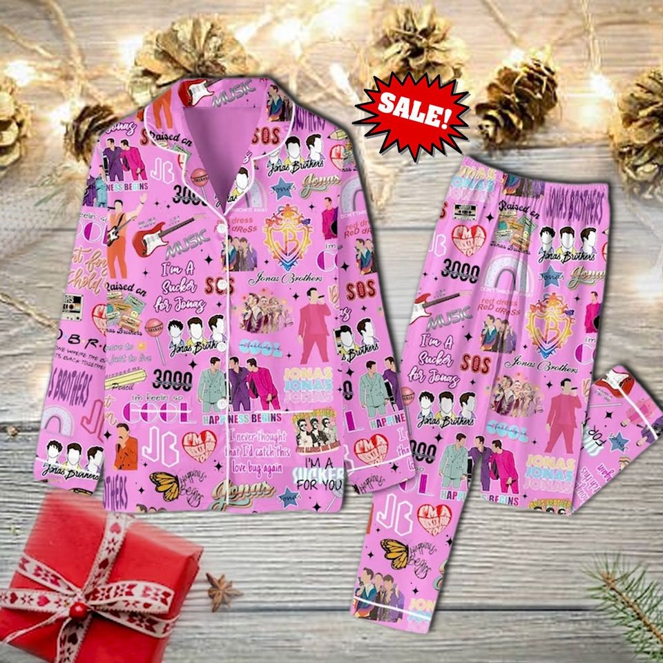 Jonas Brothers Pajama Set, Jonas Tour Night Pajamas, Joe Jonas Pajamas