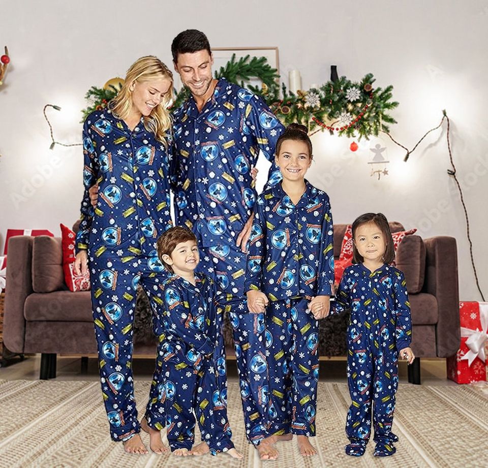 Group Matching Pajama Set, Believe Clocks Po-Lar Express Pajama