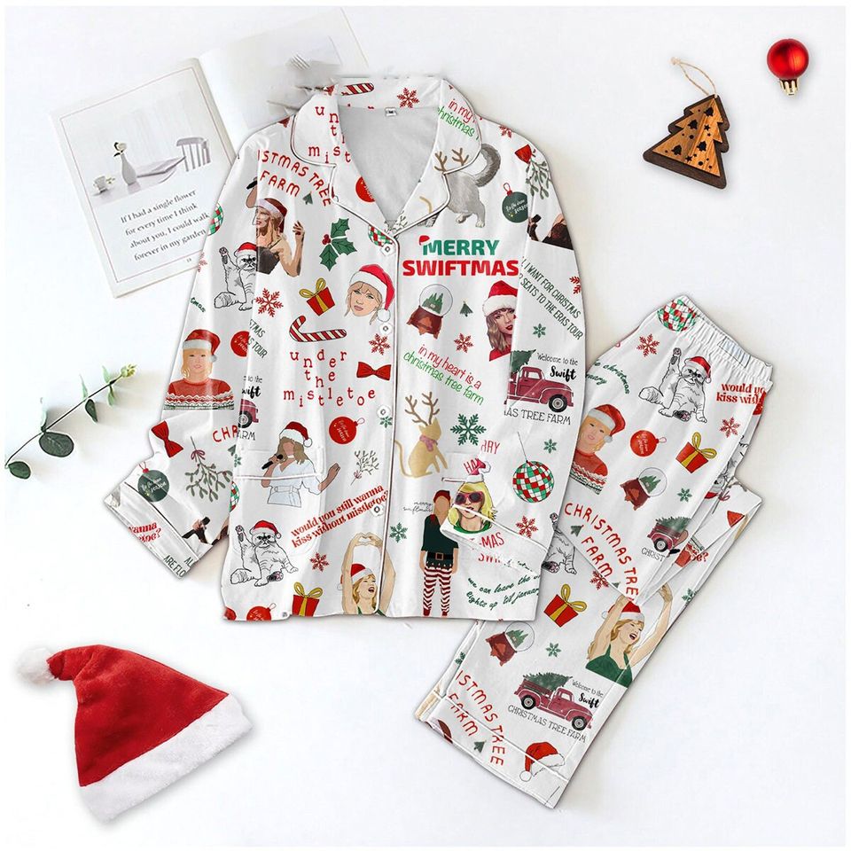 Merry Swiftmas Under The Mistletoe Pajama Set, Swift Pajama Set