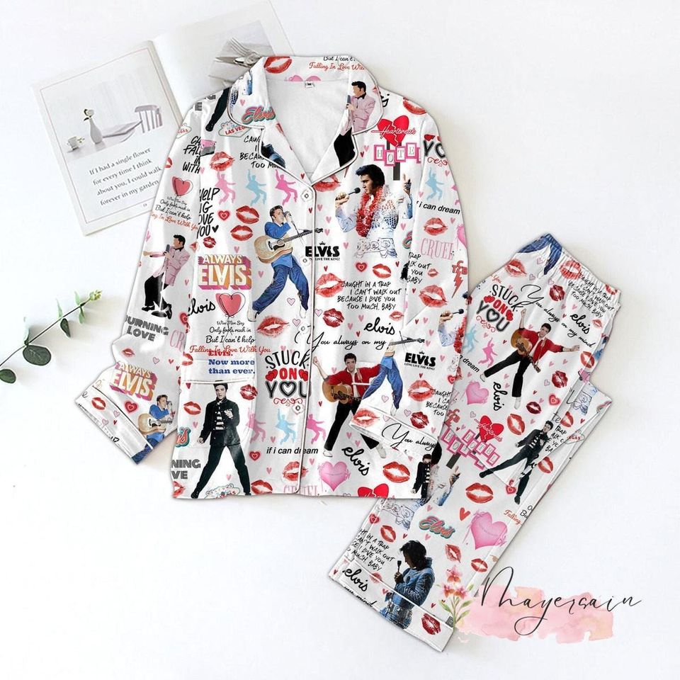 Gift, Elvis Presley Pajama Set, Elvis Presley Pajamas