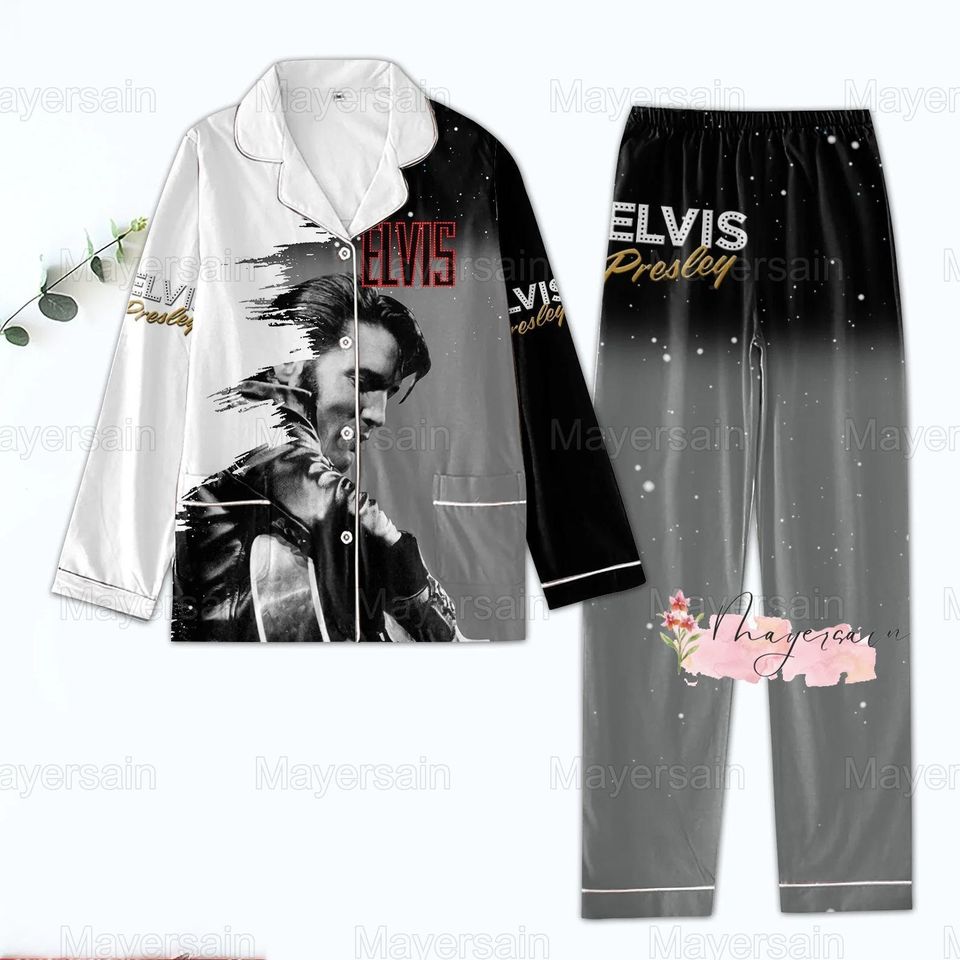 Elvis Presley Pajama Set, Elvis Presley Holiday Pajamas