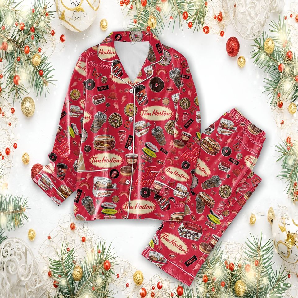 Tim Hortons Pajamas, Tim Hortons Long Pajama, Coffee Lover Pajama Sets