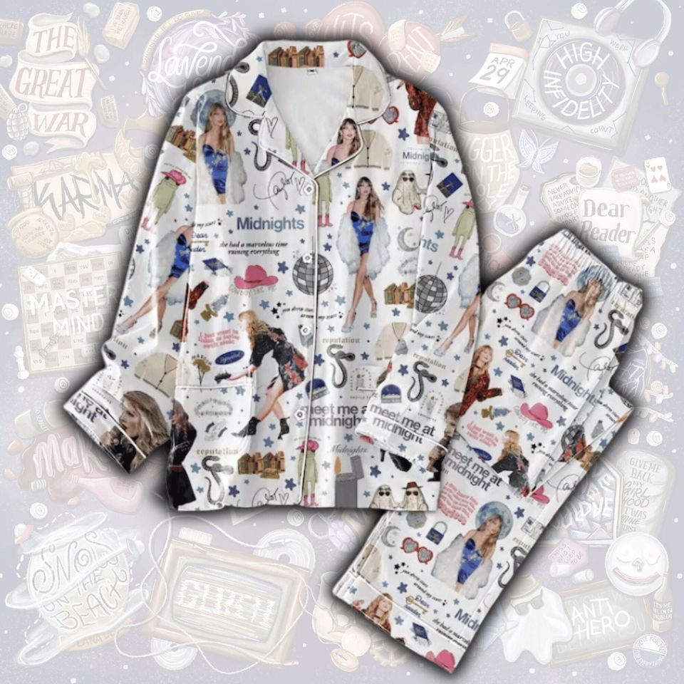 Pajama Gift, Swiftiee Pjs Set For Adult, Ts Tour 2025 Pajama Set For Fans