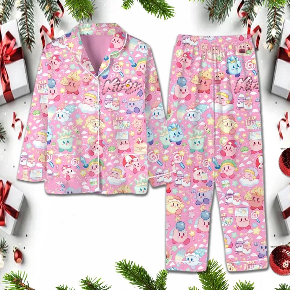 Kirby Pajama Set, Kirby Pajamas, Kirby Thick Pajamas