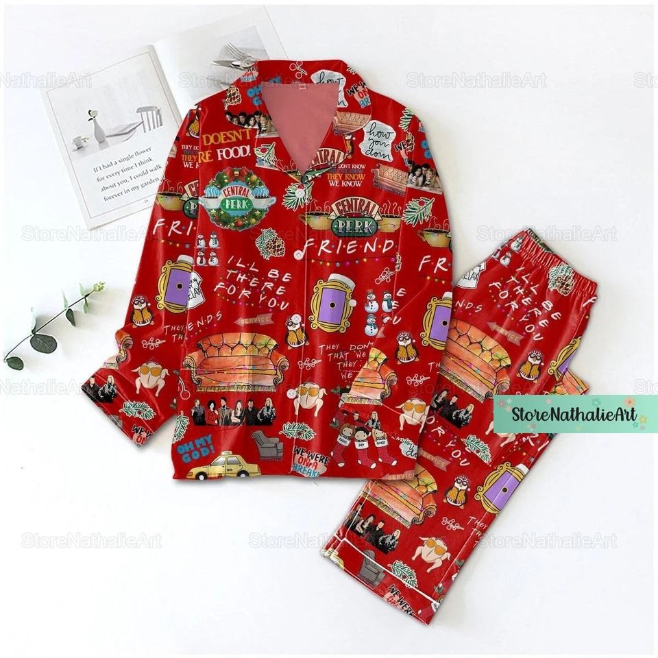 Friends Pajama Set, Friends Tv Show Pajamas, Chandler Bing Pajama Set