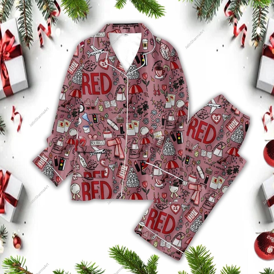 Taylor Version Tour Red Womens Pajama Sets