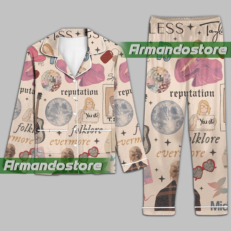 Taylor Eras Tour Taylor Version Pajamas Set, Eras Tour Pajamas Set, Taylor Pajamas Set, Gift For Her