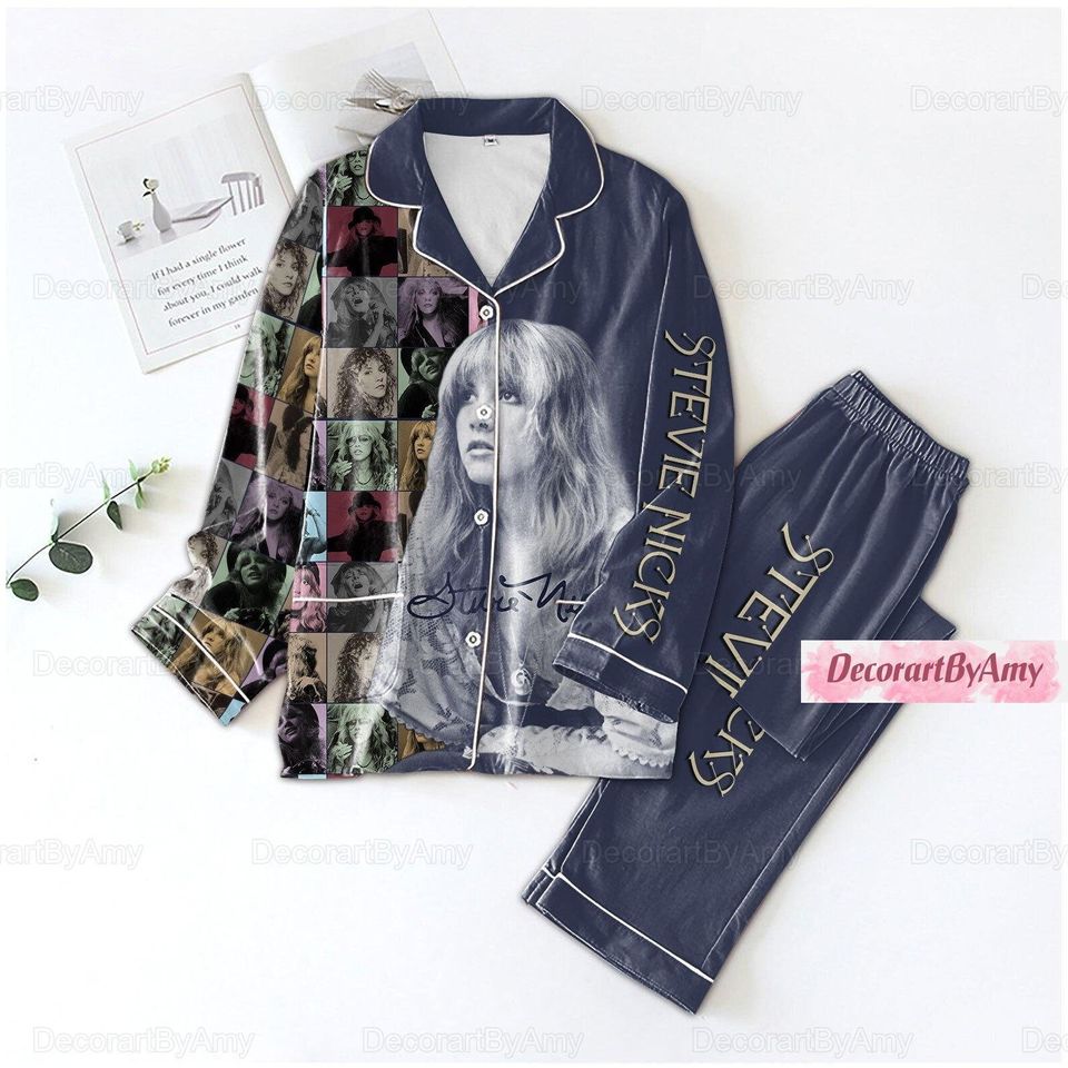 Stevie Nicks Pajamas, Stevie Nicks Pajama Set, Stevie Nicks Holiday Pajamas