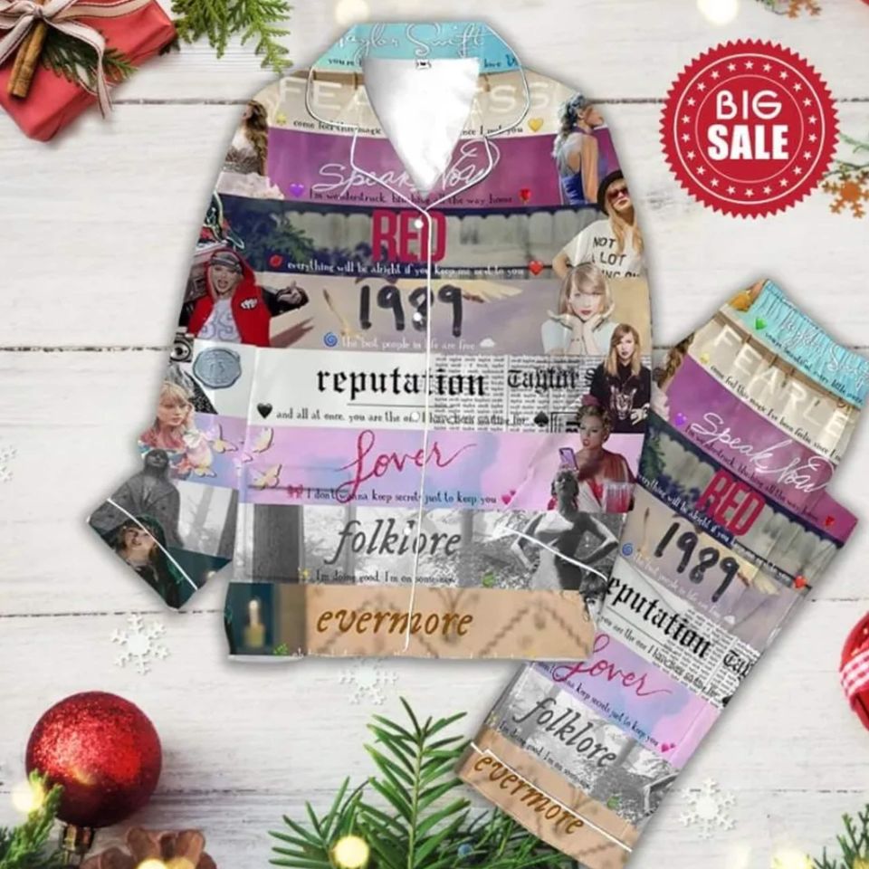 Taylor Album All Hit Pajama Set, Swiftje Womens Pajama Set