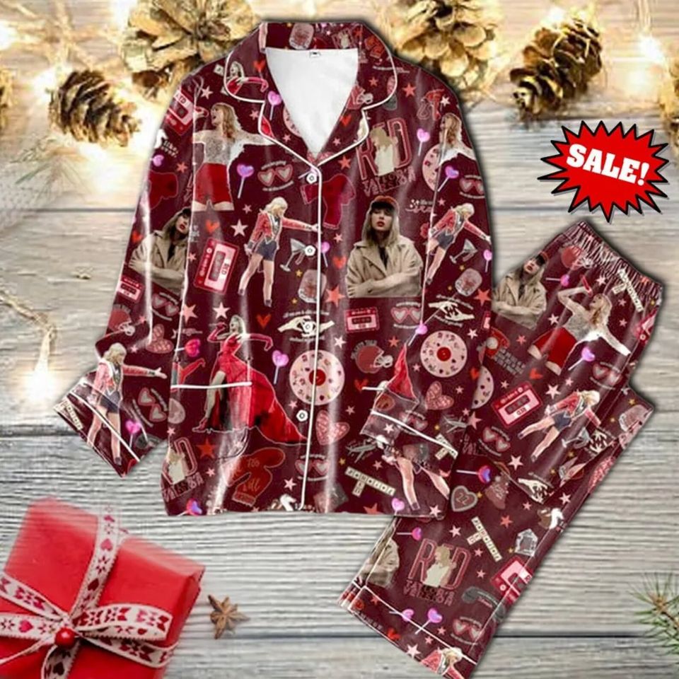 Taylor Swiftt Red Pajama Set, Erass Tour Pajama Set, Swiftiie Pajama Set