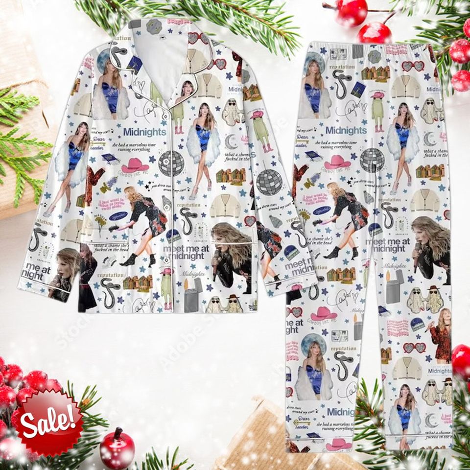Taylor Pajama Set, Swifti Tour Adult Pajama Set