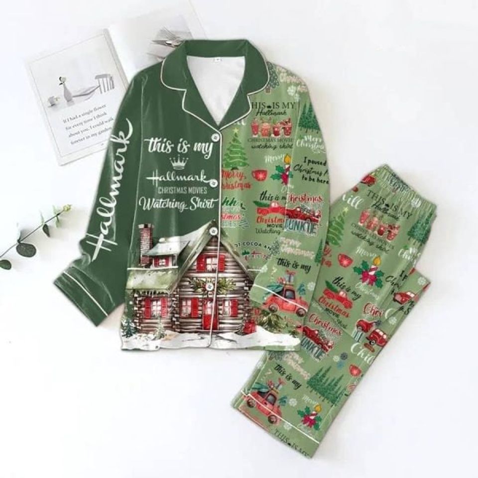 Hallmark Movies Merry Xmas Pajama Set, Hallmark Movies