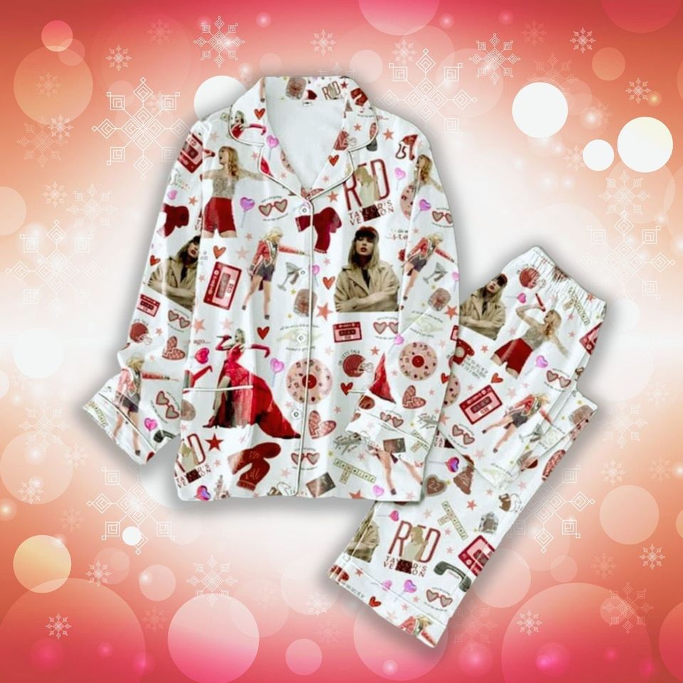 Red Tayl0R Pajama Set, Er@S Tour Adult Pajama Set