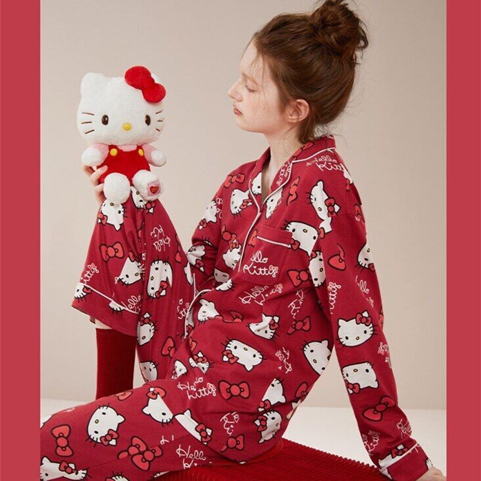 Hello Kitty Women Pajama, Hello Kitty Pajama Set, Valentine Gift