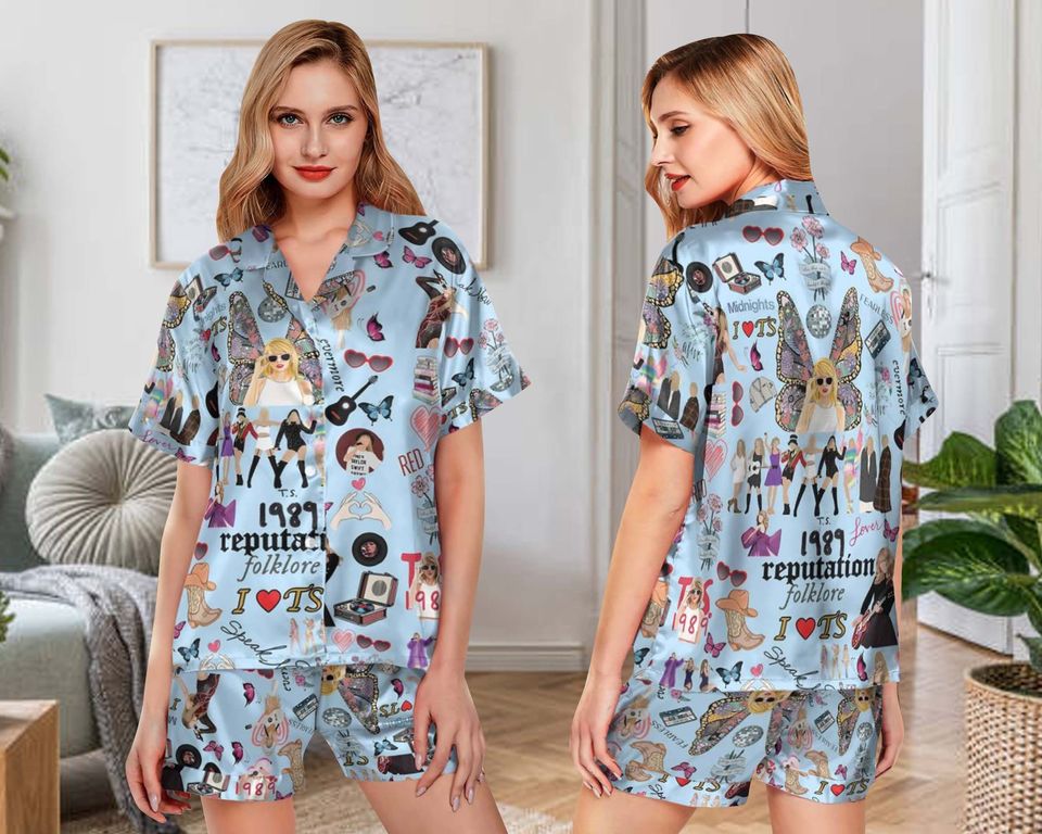 Taylor Pajama Set, Taylor Eras Tour Pajama Set, Swifti Eras Tour Merch.