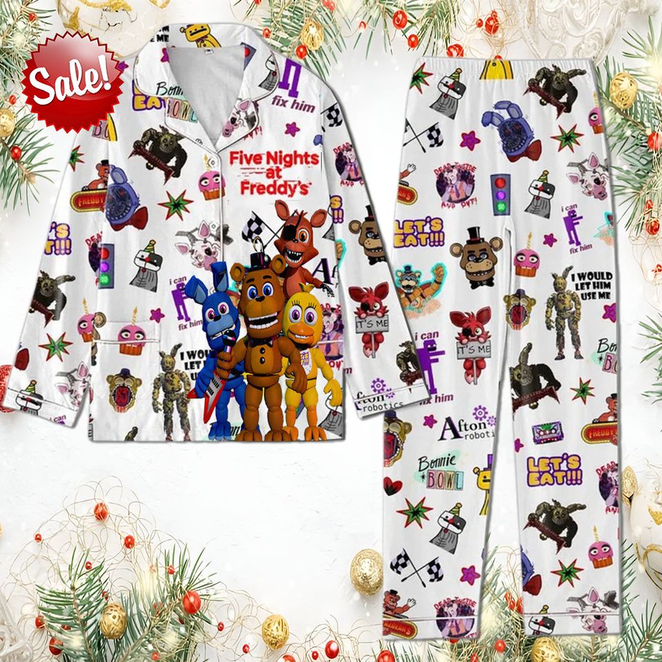 Five Nights Freddy Pajama Set, Fnaf Pajama Set