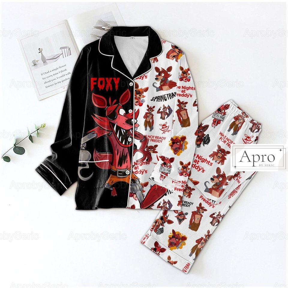 Foxy Fnaf Five Nights At Freddy'S Pajama Set, Game Pajama Set, Family Matching Pajama Set
