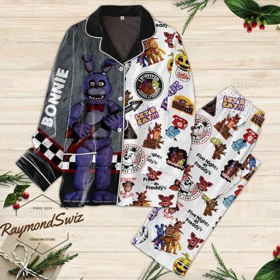 Fnaf Five Nights At Freddy'S Bonnie Pajama Set, Movie Pajama Set, Family Matching Pajama Set
