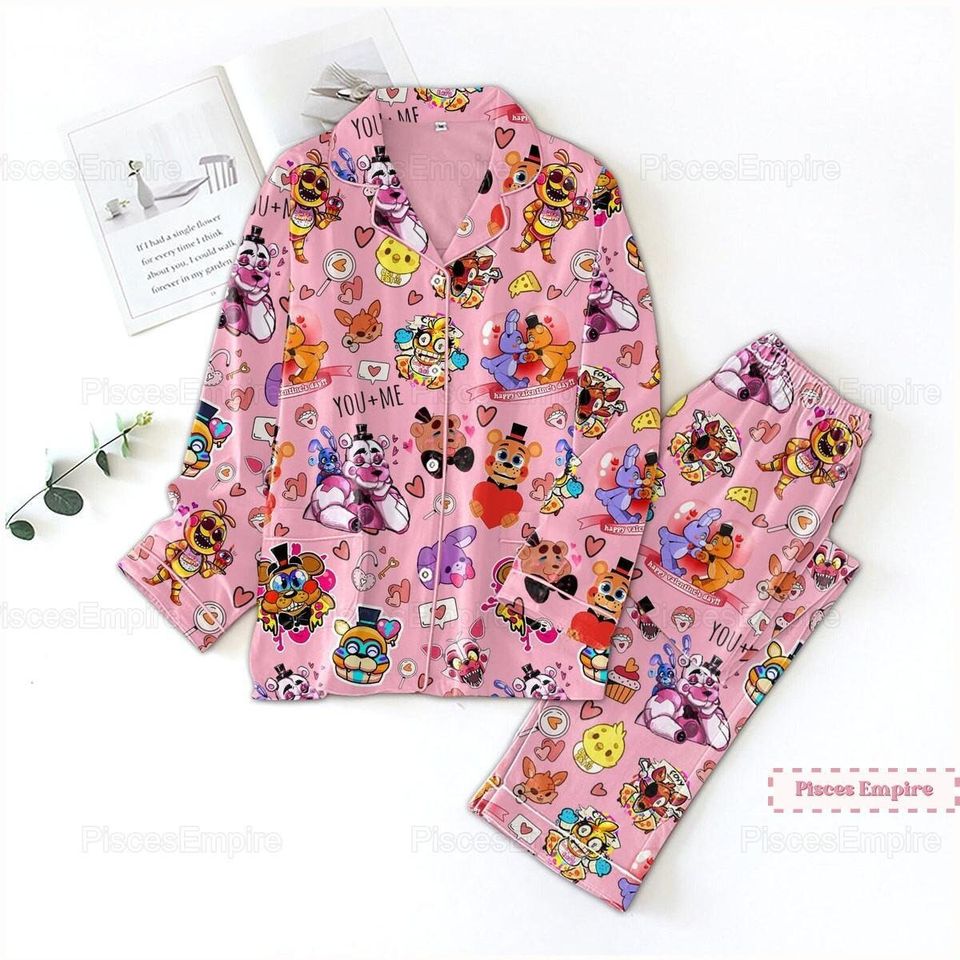 Freddy Fazbear Pajamas, Five Nights Pajama Set, Freddy Fazbear Pajamas