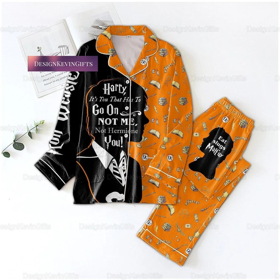 Harry P Pajama Set, Ron W.Edsley Pyjamas, Hogwarts House Pajama Set, Hp Pajama Set