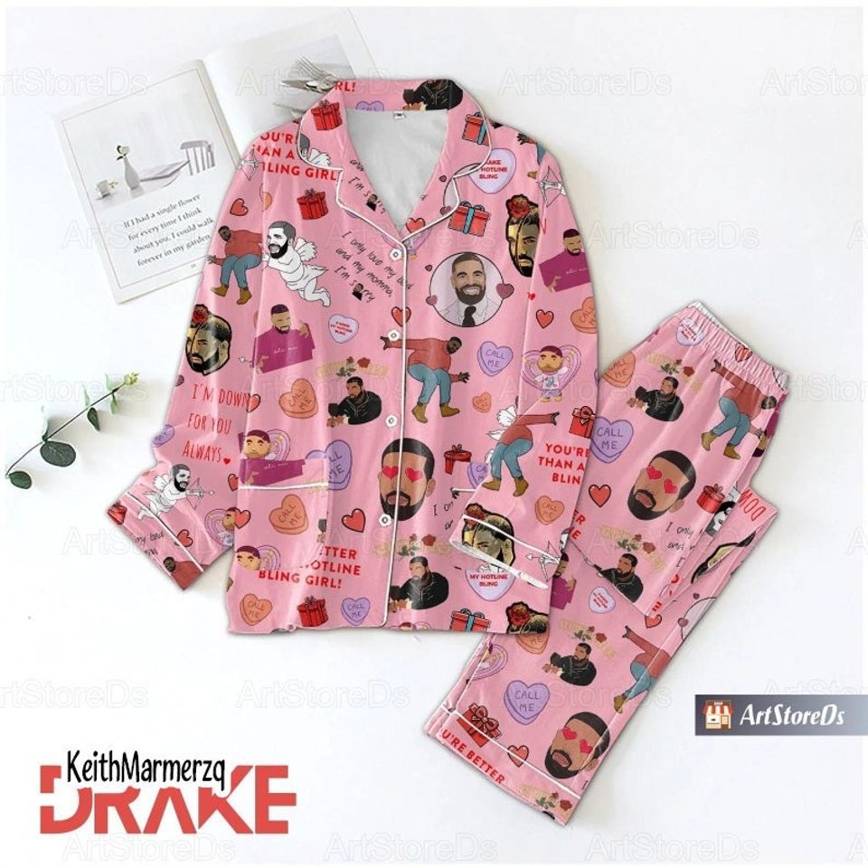 Drake Rapper Pajama Set, Drake Rapper Pajamas