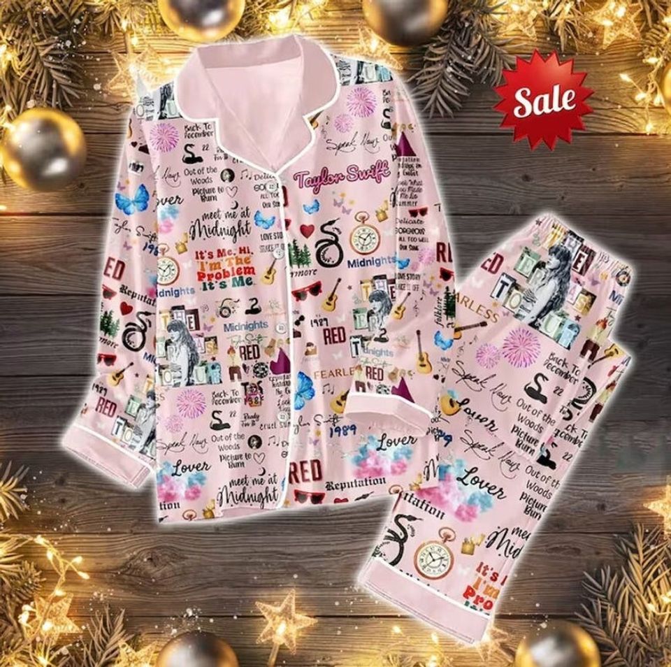 Taylor Pajama Set, Taylor The Eras Tour Pajama Set, Swift Pajama Set