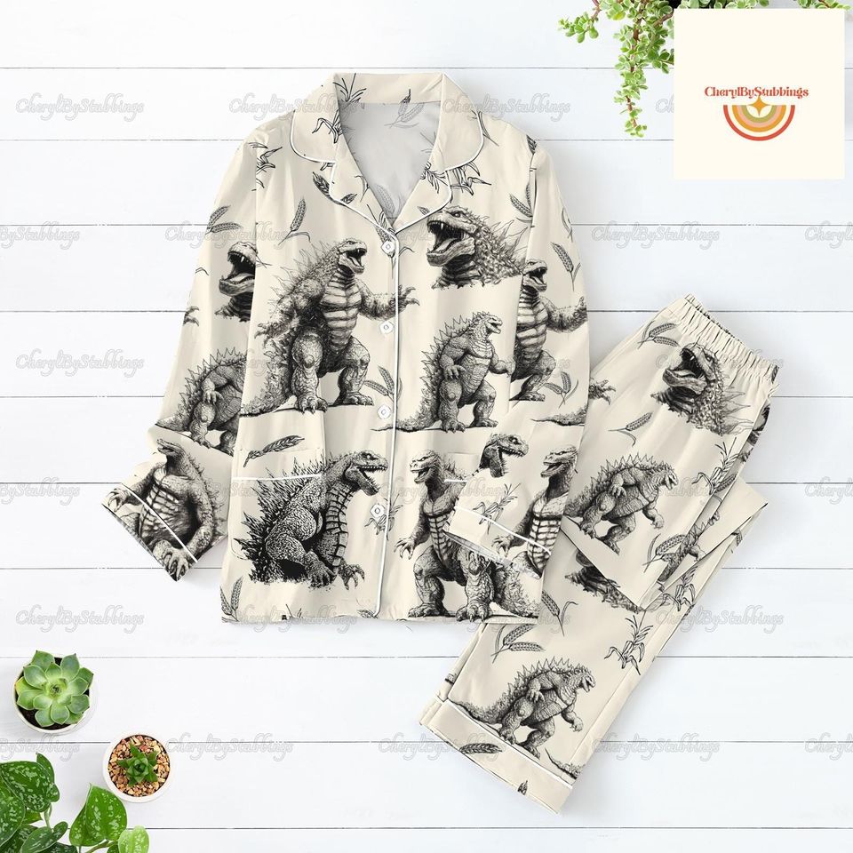 God Zilla Shirt, God Zilla Pajama Set, God Zilla Women Pajamas