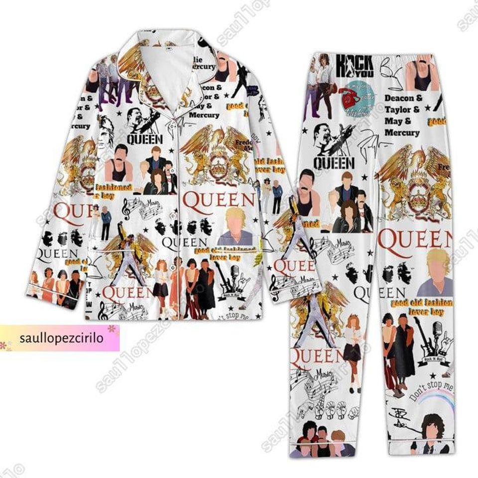 Qu Een Pajama Set, Rock Pajama Pants, Rock Band Pajamas, Music Lover Pajamas