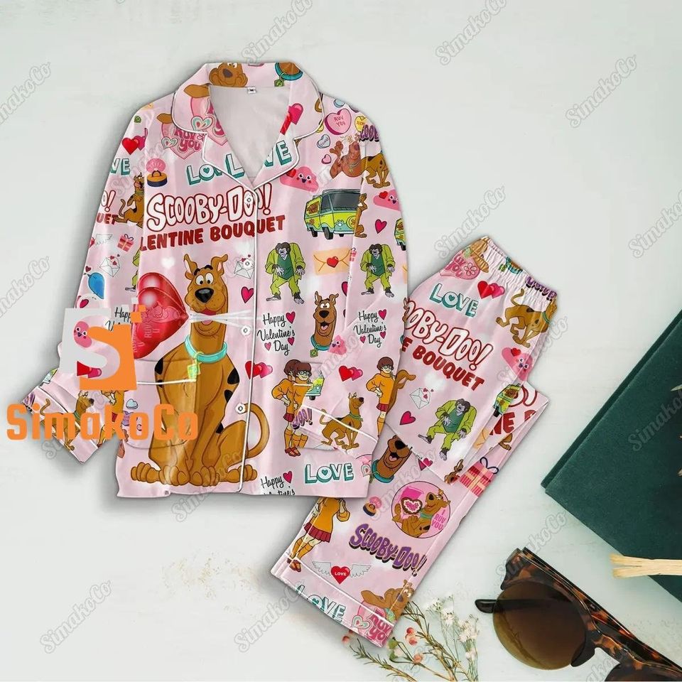 Scooby Doo Pajama Set, Scooby Doo Pajamas, Gift For Her