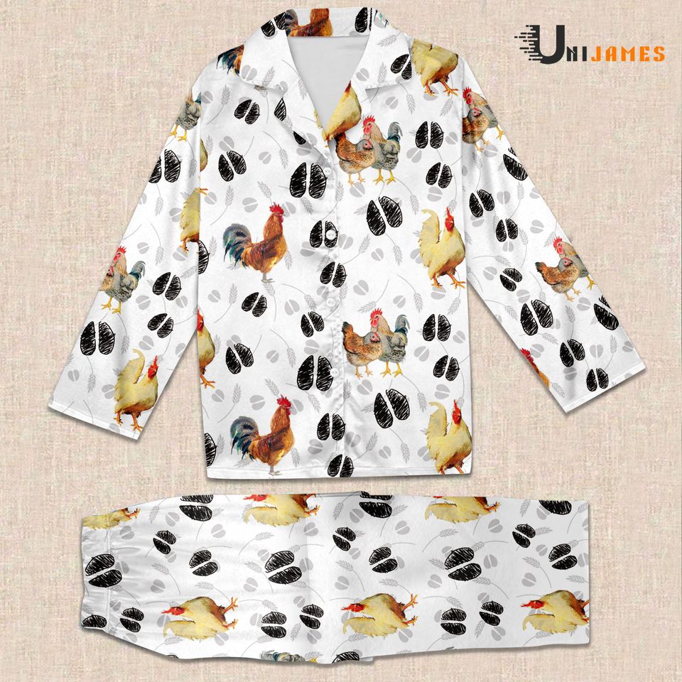Chicken Farming 3D Adult Pajama Sets
