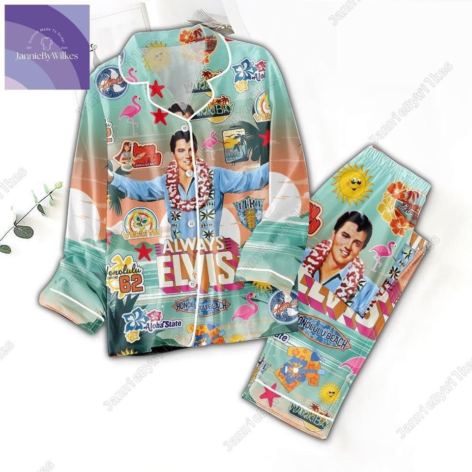 Elvis Presley Pajama Set Elvis King Pajama Set
