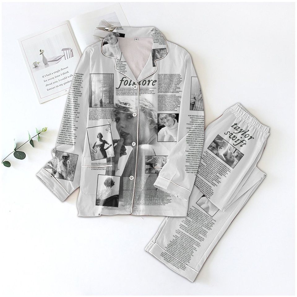 Taylor Folklore Album Pajama Set