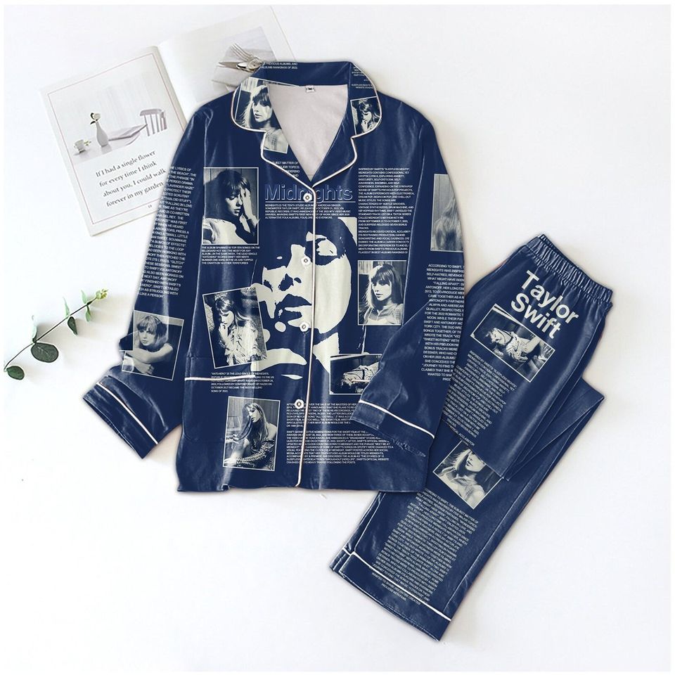 Ts Midnight Album Pajama Set, Meet Me At Midnight Pajamas, The Eras Tour Pajamas