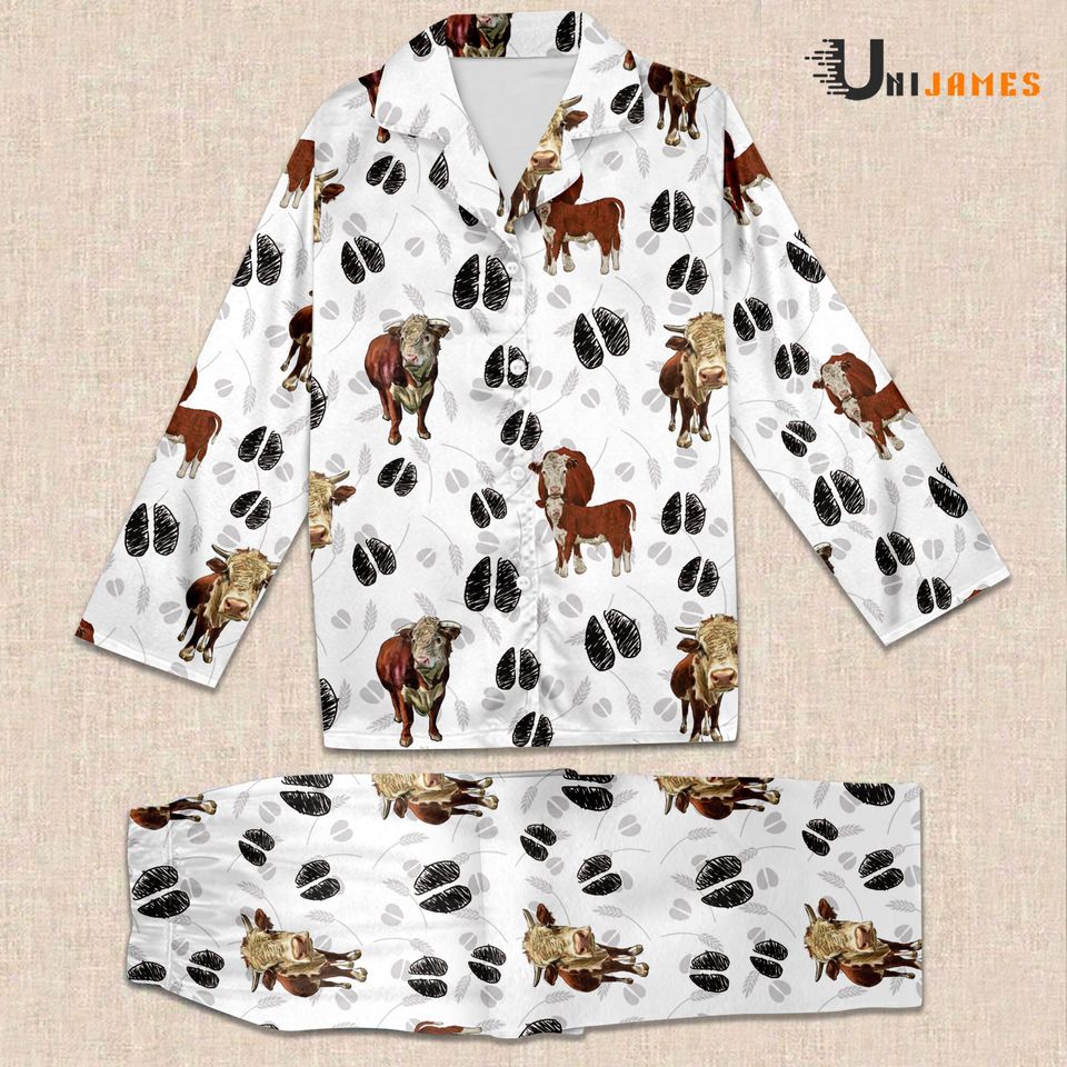 Hereford Farming 3D Adult Pajama Sets