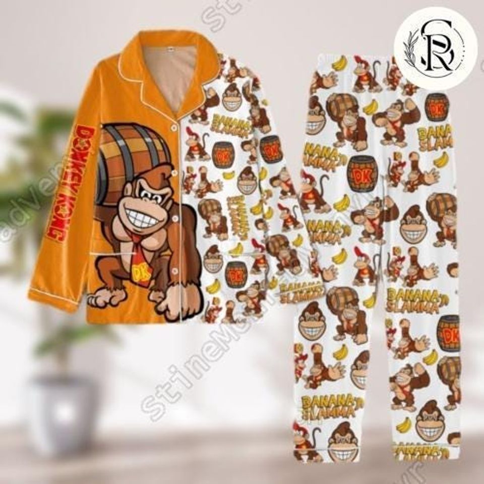 Donkey Kong Halloween Pajamas, Donkey Kong Banana Slamma Pajama Set