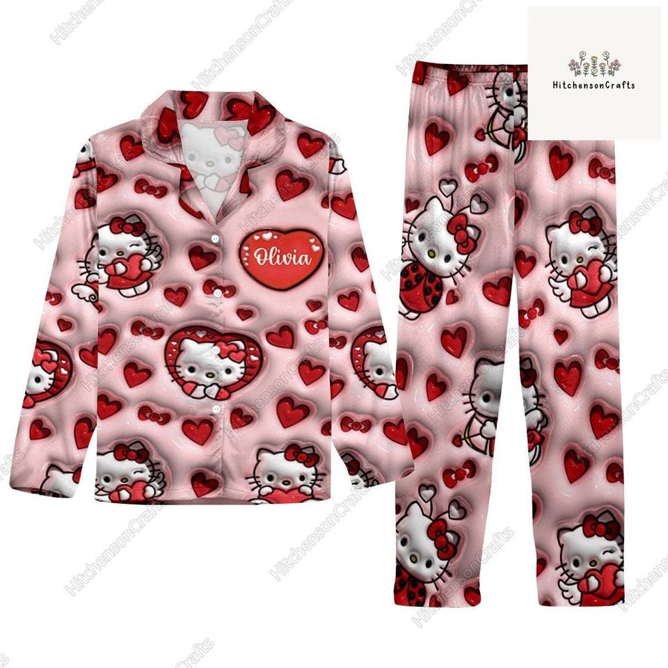 Custom Hello Kitty Pajama Set, Hello Kitty Pajamas