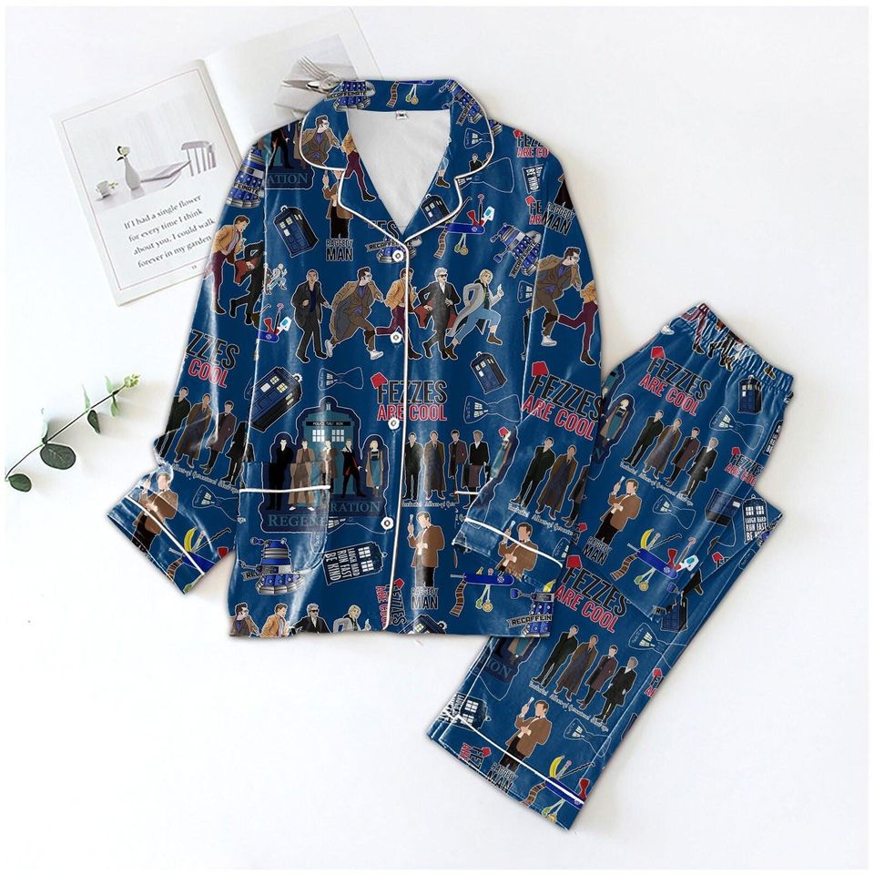 Doctor Who Pajama Set, Tardis Doctor Who Pajama Set