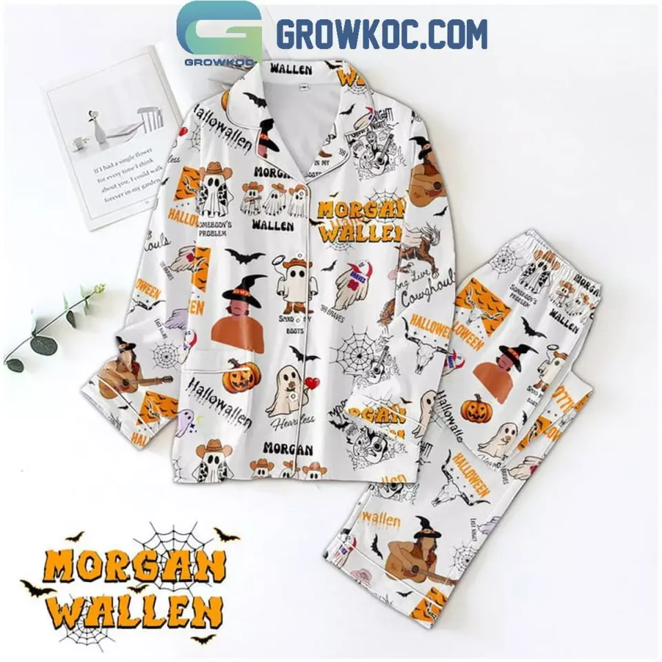 Wallen Western Sand In My Boot Halloween White Design Pajama Set