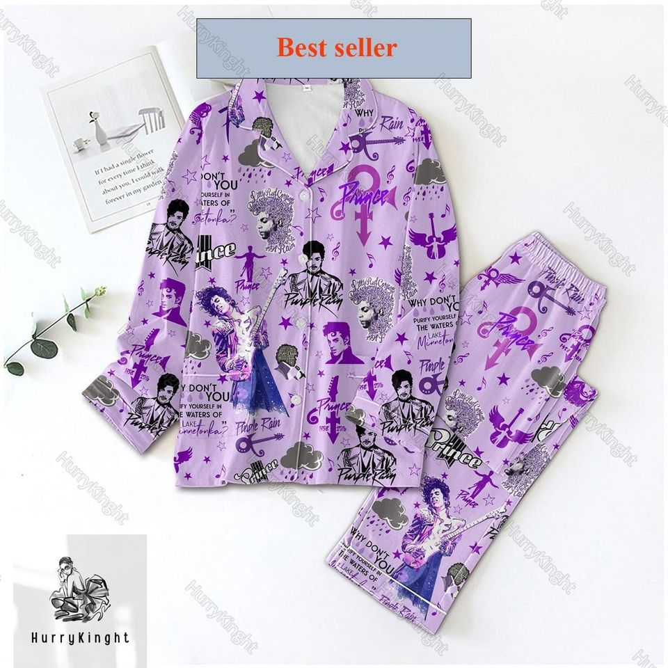 Prince Pajama Set, Pur Rain Pajama Family, Prince Holiday Pajamas, Prince Night Pajama Set